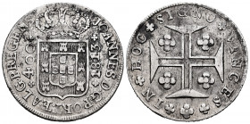 Portugal. Joao, Prince Regent. 400 reis. 1813. (Km-331). Ag. 1436,00 g. VF/Choice VF. Est...50,00. 


 SPANISH DESRCIPTION: Portugal. Joao Príncipe...
