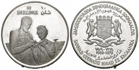Somalia. 10 shillings. 1979. (Km-32a). Ag. 28,03 g. 10th Anniversary of Republic. PR. Est...35,00. 


 SPANISH DESRCIPTION: Somalia. 10 shillings. ...