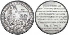 Germany. Medal. 1648. (Goppel-680). Anv.: Peace being drawn in chariot to right by two lions representing Spain and the United Netherlands, with milit...