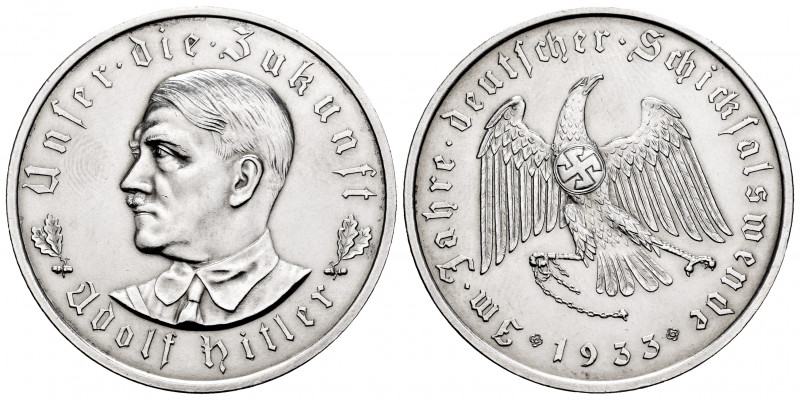 Germany. Adolf Hitler. Medal. 1933. Ag. 21,79 g. Edge: PREUSS - STAATSMÜNZE - SI...
