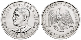 Germany. Adolf Hitler. Medal. 1933. Ag. 21,79 g. Edge: PREUSS - STAATSMÜNZE - SILBER 900 FEIN. 36 mm. Almost UNC. Est...100,00. 


 SPANISH DESRCIP...