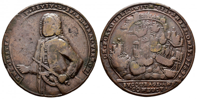 Great Britain. Vernon Admiral. Medal. November 22th, 1739. Porto Bello. 16,40 g....
