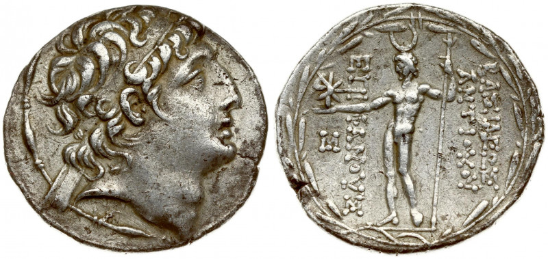 Greece Seleukid 1 Tetradrachma Antiochos VIII Epiphanes 121-97 BC. Diademed head...