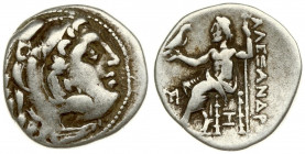 Greece Macedon 1 Drachma Alexander III The Great 336-323 BC Abydos mint; posthum ca. 310 - 297 . struck under Antigonos I Monophthalmos. Averse: Head ...