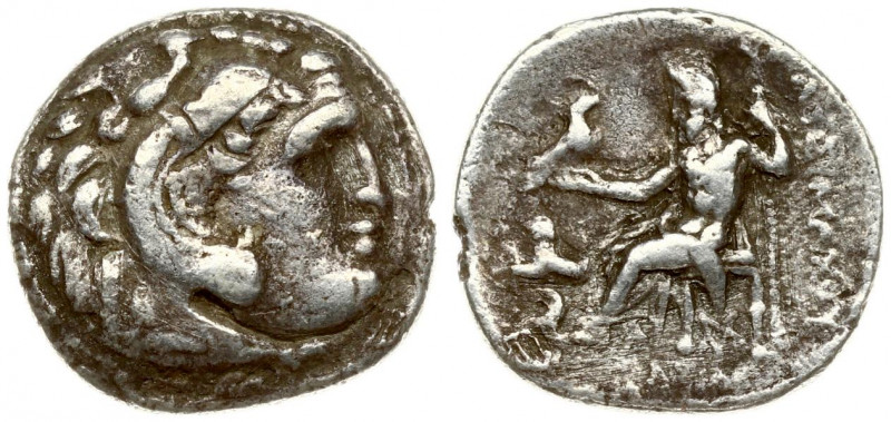 Greece Thrace 1 Drachma Lysimachos 301-297 BC. Kolophon. Head of Herakles right ...