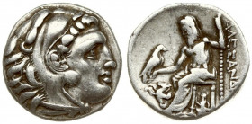 Greece Macedonia 1 Drachma Alexander III (336-323 BC). Lampsakos (Mysia) posthumously approx. 310-301 BC Chr. Head of Herakles with lion's hood / Zeus...