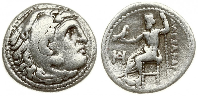 Greece Macedon 1 Drachma Alexander III 325-323 BC. Miletos Averse: Head of Herak...