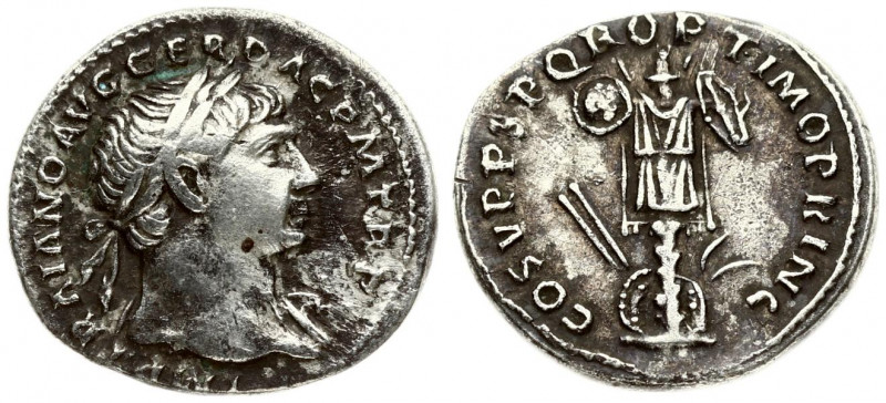 Roman Empire 1 Denarius Traianus AD 98-117. Roma. Avers: IMP TRAIANO AVG GER DAC...