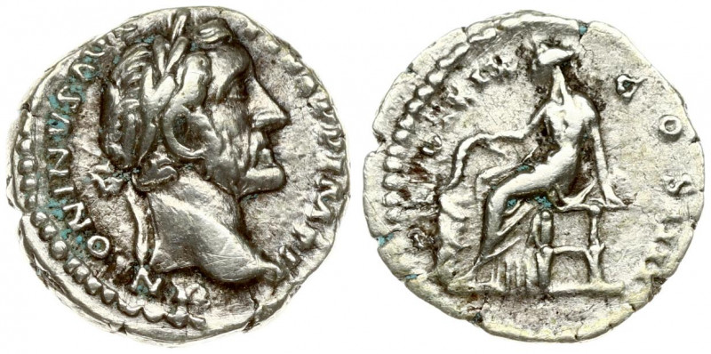 Roman Empire 1 Denarius Antoninus Pius AD 138-161. Roma. ANTONINVS AVG PIVS P P ...