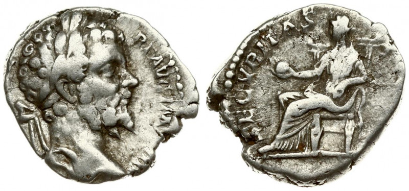 Roman Empire 1 Denarius Septimius Severus AD 193-211. Roma. Laureate head right ...
