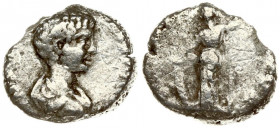 Roman Empire 1 Denarius Caracalla AD 198-217. Roma. 196 AD. M AVR ANTON - CAES PONTIF. Bust with paludament and armor on the right. Rs: SECVRITAS - PE...