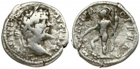 Roman Empire 1 Denarius Septimius Severus AD 193-211. Roma. A.D. 197-198. L SEPT SEV PERT AVG IMP X laureate head right / MARTI PACIFERO Mars standing...