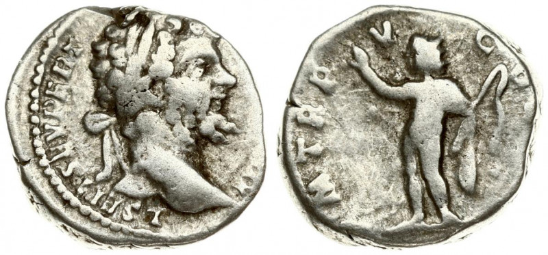 Roman Empire 1 Denarius Septimius Severus AD 193-211. Roma. A.D. 197. Averse: L ...