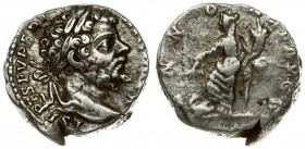 Roman Empire 1 Denarius Septimius Severus AD 193-211. Roma. A.D. 198-202. L SEPT SEV AVG IMP XI PART MAX laureate head of Septimius Severus right / AN...