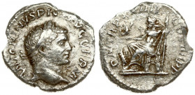 Roman Empire 1 Denarius Caracalla AD 198-217. Roma. AD 216. ANTONINVS PIVS AVG GERM laureate head right / P M TR P XVIIII COS IIII P P Jupiter seated ...