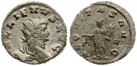 Roman Empire 1 Antoninianus Gallienus 253-268 AD. Silvered Antoninianus. Antioch. Av.: GALLIENVS P F AVG Radiate and cuirassed bust to right. Rev. AEQ...