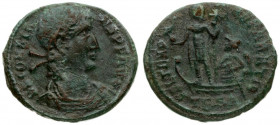 Roman Empire 1 Centenionalis Constans (337-350) Centenionalis Tessalonica 348-350 FEL TEMP REPARATIO. Galley. RIC 244