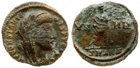 Roman Empire AE 1 Follis Constantius II 337-361AD. Antioch. Av: D N CONSTANTIVS P F AVG. Veiled head of Divus Constantine right. Rv: VN - MR / SMANB. ...