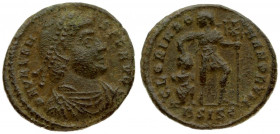 Roman Empire 1 Centenionalis Valens(364-367). Centenionalis Siscia 364-367 GLORIA ROMANORVM Emperor Labarum. RIC 5