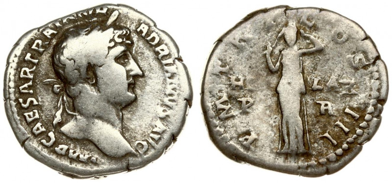 Roman Empire 1 Denarius 124 Hadrianus AD 117-138. 124 AD. Rome mint. Avers :IMP ...