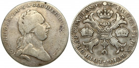 Austria Austrian Netherlands 1 Thaler 1786(b) Joseph II(1780 - 1790). Averse: Bust right. Averse Legend: IOSEPH • II • D • G • R • IMP • .... Reverse:...