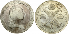 Austria Austrian Netherlands 1 Thaler 1796A. Franz II(1792-1835). Averse: Bust right. Reverse: Floriated cross with 3 crowns in upper angles. Silver. ...