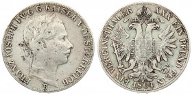 Austria 1 Thaler 1864 B Franz Joseph I(1848-1916). Averse: Laureate head right. Reverse: Crowned imperial double eagle. Silver. KM 2244