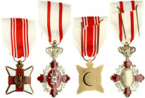 Belgium Blood Donor Medal Awarded by Belgian Red Cross & Order Of The Belgian Red Cross (20th century) Four-piece construction. Belgian blood donor pr...