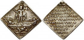Czechoslovakia Medal 1555 Ore Mountains. Medal clasp 1555. Unknown master. Resurrection of Jesus / Scripture. Katz -; Donebauer cf. 4433 (vs.). Silver...