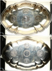 Germany Jubilee Tableware (1938) with Coins and Medals. O. u. M.B. 1888-1 Oktober 1938. Silver. Marienburg 6299; Buchholz/Fried 46; Lange 1100; Jaeger...