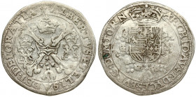 Spanish Netherlands TOURNAI 1/4 Patagon (1615 - 1617). Albert & Isabella (1612-1621).Averse: St. Andrew's cross; crown above; fleece below; divides pa...
