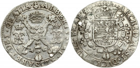 Spanish Netherlands BRABANT 1 Patagon 1616 Brussels. Albert & Isabella (1612-1621). Averse: St. Andrew's cross; crown above; fleece below divide pairs...