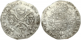 Spanish Netherlands FLANDERS 1 Patagon 1620. Albert & Isabella (1612-1621). Averse: St. Andrew's cross; crown above; fleece below; divides pair of cro...