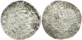 Spanish Netherlands TOURNAI 1 Patagon 1622 Philip IV(1621-1665). Averse: Date divided by St. Andrew's cross; crown above. Reverse: Crowned shield of P...