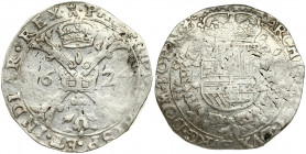 Spanish Netherlands TOURNAI 1 Patagon 1624 Philip IV(1621-1665). Averse: Date divided by St. Andrew's cross; crown above. Reverse: Crowned shield of P...