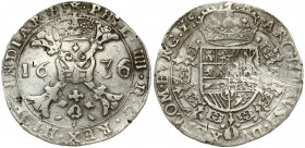 Spanish Netherlands BURGUNDY 1 Patagon 1636(s) Philip IV(1621-1665). Averse: St. Andrew's cross with crown above divides date. Averse Legend: Z • PHIL...