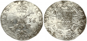 Spanish Netherlands TOURNAI 1 Patagon 1636 Philip IV(1621-1665). Averse: Date divided by St. Andrew's cross; crown above. Reverse: Crowned shield of P...