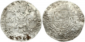 Spanish Netherlands FLANDERS 1 Patagon 1654 Philip IV(1621-1665). Averse: St. Andrew's cross; crown above; fleece below; divides date. Reverse: Crowne...
