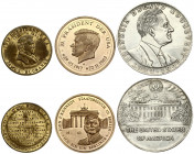 USA Commerative Medal (1963) John F. Kennedy; Franklin D. Roosevelt; James Buchanan. Copper-Nickel; Copper-Zinc; Copper. Weight approx: 36.99 g. Diame...