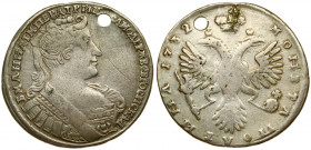 Russia 1 Poltina 1732 Anna Ioannovna (1730-1740). Averse: Bust right. Reverse: Crown above crowned double-headed eagle shield on breast. 'ВСЕРОСИСКАЯ'...
