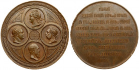 Russia Medal (1883) in memory of the opening of the new Syassky and Svirsky canals. St. Petersburg Mint; 1883 Medalists: persons. Art. - L.Kh. Steinma...