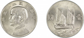 China, Republic YR23(1934), $1 Dollar, Junk. Graded MS 62 by NGC. L&M-110