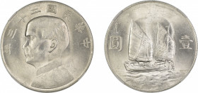 China, Republic YR23(1934), $1 Dollar, Junk. Graded MS 63 by NGC. L&M-110