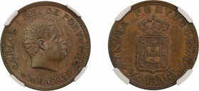India, Portuguese 1903, 1/4 Tanga. Graded MS 62 Brown by NGC - only two coins graded higher.KM 150
