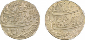 India, British - Bengal Presidency, YEAR 19, Rupee, Oblique Milling. Graded MS 63 by NGC. KM 99