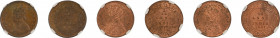 India, British, 3 Coin lot-

1862 1/12 KM465, Graded MS 62 Brown by NGC.

1897 1/12 A KM483, Graded MS 62 Red Brown by NGC.

1901 1/12 A KM483. ...