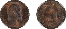 Inida, British,1910 1/2 Pice (Cu) 
Graded MS 66 Brown by NGC
(KM 500)