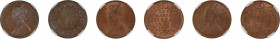 India, British, 3 coin lot of 1/4 Annas,
1862 KM-467, Graded MS 62 Brown
1887 KM-486, Graded MS 63 Brown
1890 KM-486, Graded MS 63 Brown