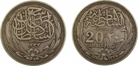 Egypt AH 1335/1916, Occupation coinage, 20 Piastres, in VF-EF condition
KM-321