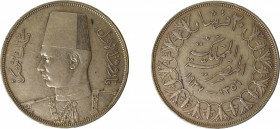 Egypt AH 1356 // 1937, 20 Piastres, in almost extra fine condition
KM-368